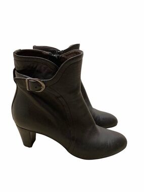 AGL Attilio Giusti Leombruni Himena Leather Ankle Boots Bootie Women’s 39 Black